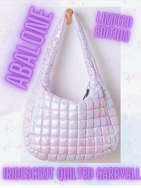 FP Movement by Free People Iridescent Quilted Shoulder Bag - Pink/Pearl